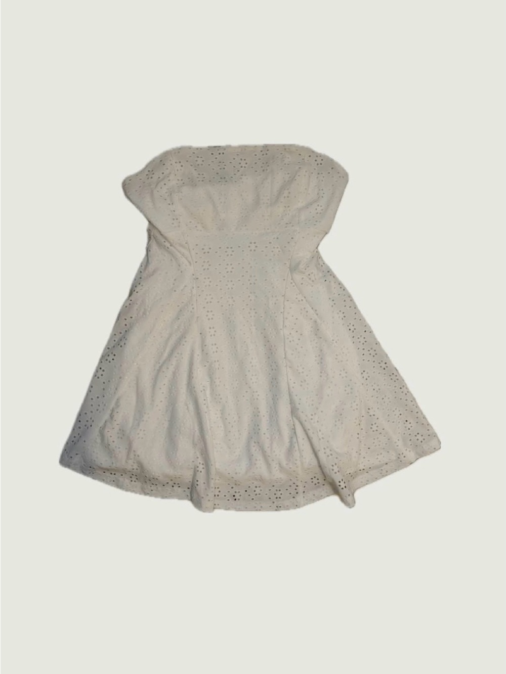 Windsor White Strapless Eyelet Skater Dress